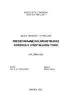 prikaz prve stranice dokumenta Predefinirane kolorimetrijske korekcije u revijalnom tisku