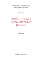 prikaz prve stranice dokumenta Ručni uvez i konzervacija knjige