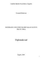 prikaz prve stranice dokumenta Definiranje osnovnih parametara kvalitete ink jet tiska