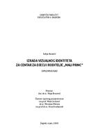 prikaz prve stranice dokumenta Izrada vizualnog identiteta za centar za djecu i roditelje "Mali princ"