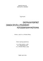 prikaz prve stranice dokumenta Digitalni portret grada Splita u pojedinim fotografskim motivima