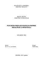 prikaz prve stranice dokumenta Povijesni pregled razvoja papirne industrije u Hrvatskoj