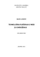 prikaz prve stranice dokumenta Tehnološka rješenja u web 2.0 okruženju