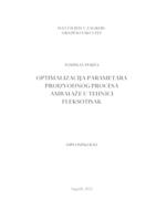 prikaz prve stranice dokumenta Optimalizacija parametara proizvodnog procesa ambalaže u tehnici fleksotisak