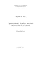 prikaz prve stranice dokumenta Prepoznatljivost vizualnog identiteta regionalnih dnevnih novina