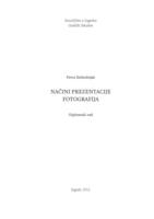 prikaz prve stranice dokumenta Načini prezentacije fotografija