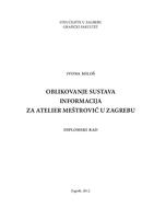 prikaz prve stranice dokumenta Oblikovanje sustava informacija za Atelier Meštrović u Zagrebu