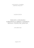 prikaz prve stranice dokumenta Razlike u vizualnoj komunikaciji između tiskanog medija i pokretne grafike