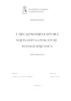 prikaz prve stranice dokumenta Utjecaj promjene izvora svjetlosti na percepciju fotografije voća