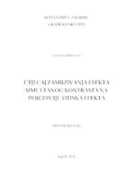 prikaz prve stranice dokumenta Utjecaj zamrzivanja efekta simultanog kontrasta na percepciju otiska efekta