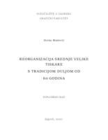 prikaz prve stranice dokumenta Reorganizacija srednje velike tiskare s tradicijom duljom od 60 godina