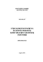 prikaz prve stranice dokumenta Utjecaj digitalizacije na kvalitetu poslovne komunikacije u grafičkoj industriji