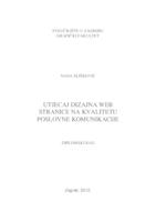 prikaz prve stranice dokumenta Utjecaj dizajna web stranice na kvalitetu poslovne komunikacije