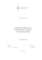 prikaz prve stranice dokumenta Vođenje naklade s kolorimetrijskim vrijednostima