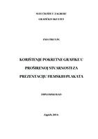 prikaz prve stranice dokumenta Korištenje pokretne grafike u proširenoj stvarnosti za prezentaciju filmskih plakata