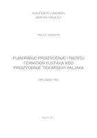 prikaz prve stranice dokumenta Planiranje proizvodnje i razvoj tehničkih sustava kod proizvodnje tiskarskih valjaka