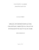 prikaz prve stranice dokumenta Izrada dvodimenzionalnog grafičkog okruženja i razvoj interaktivne računalne igre