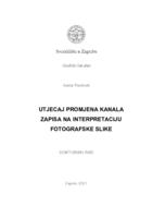 prikaz prve stranice dokumenta Utjecaj promjena kanala zapisa na interpretaciju fotografske slike