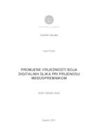 prikaz prve stranice dokumenta Promjene vrijednosti boja digitalnih slika pri prijenosu međuspremnikom