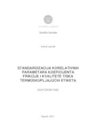 prikaz prve stranice dokumenta Standardizacija korelativnih parametara koeficijenta frikcije i kvalitete tiska termoskupljajućih etiketa