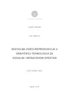 prikaz prve stranice dokumenta Digitalna video-reprodukcija u grafičkoj tehnologiji za vizualni i infracrveni spektar