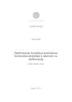 prikaz prve stranice dokumenta Optimizacija svojstava premazane kartonske ambalaže s obzirom na oblikovanje