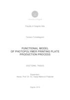 prikaz prve stranice dokumenta Funkcionalni model procesa izrade fotopolimerne tiskovne forme