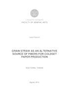 prikaz prve stranice dokumenta Slama žitarica kao alternativni izvor vlakanaca u izradi papira za novinski tisak