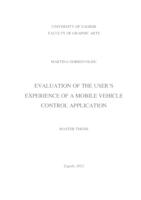 prikaz prve stranice dokumenta Evaluation of the User's Experience of a Mobile Vehicle Control Application