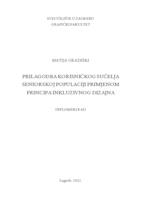 prikaz prve stranice dokumenta Prilagodba korisničkog sučelja seniorskoj populaciji primjenom principa inkluzivnog dizajna