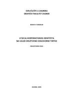 prikaz prve stranice dokumenta Utjecaj korporativnog identiteta na ugled društveno odgovorne tvrtke