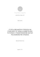 prikaz prve stranice dokumenta Utjecaj mehaničkih stresova na stabilnost RF signala biometrijske putovnice s transponderom unutar polikarbonatne stranice