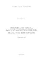 prikaz prve stranice dokumenta Istraživanje odnosa svojstava ofsetnog cilindra i kvalitete reprodukcije