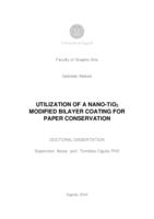 prikaz prve stranice dokumenta Utilization of a nano-TiO2 modified bilayer coating for paper conservation