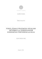 prikaz prve stranice dokumenta Poboljšanje prijenosa vizualnih informacija određivanjem korisničkih preferencija boja