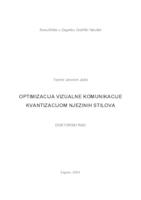 prikaz prve stranice dokumenta Optimizacija vizualne komunikacije kvantizacijom njezinih stilova