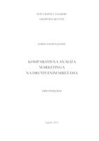 prikaz prve stranice dokumenta Komparativna analiza marketinga na društvenim mrežama