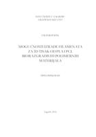 prikaz prve stranice dokumenta Mogućnosti izrade filamenata za 3D tisak od PLA i PCL biorazgradivih polimernih materijala