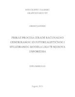 prikaz prve stranice dokumenta Prikaz procesa izrade računalno generiranog 3D fotorealističnog i stiliziranog modela lika te njihova usporedba