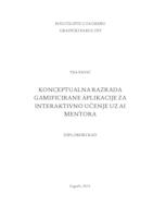 prikaz prve stranice dokumenta Konceptualna razrada gamificirane aplikacije za interaktivno učenje uz AI mentora