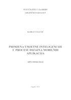 prikaz prve stranice dokumenta Primjena umjetne inteligencije u procesu dizajna mobilnih aplikacija