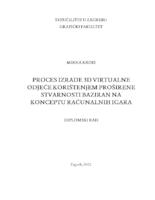 prikaz prve stranice dokumenta Proces izrade 3D virtualne odjeće korištenjem proširene stvarnosti baziran na konceptu računalnih igara